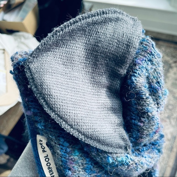 LIVERPOOL PORT Vintage Tweed Look Button Down Knit Sweater Blazer Jacket retro - Picture 5 of 5